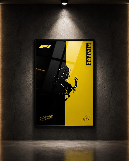 Black And yellow Ferrari