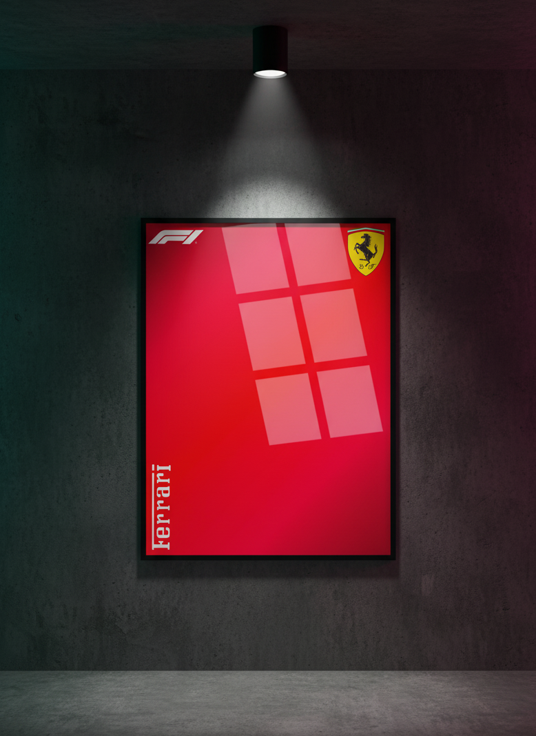 Ferrari SF-24 Technic-Style Poster | Formula 1 Wall Art (Digital Print)