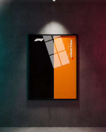 Digital McLaren F1 Poster | Technic Art Print 50x70cm | Lando Norris Oscar Piastri Wall Decor | Printable Formula 1 Gif