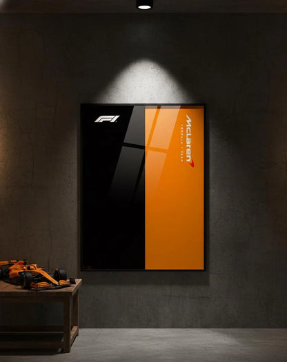 Digital McLaren F1 Poster | Technic Art Print 50x70cm | Lando Norris Oscar Piastri Wall Decor | Printable Formula 1 Gif