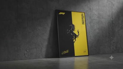 Black And yellow Ferrari